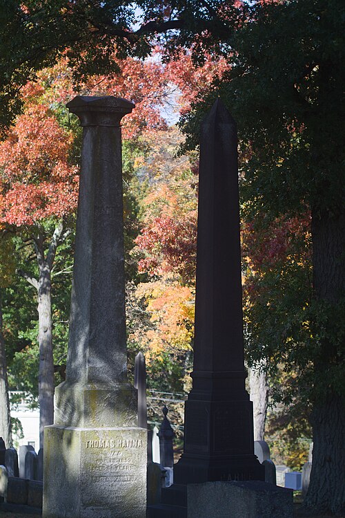 Fall colors in Union Dale Cemetery